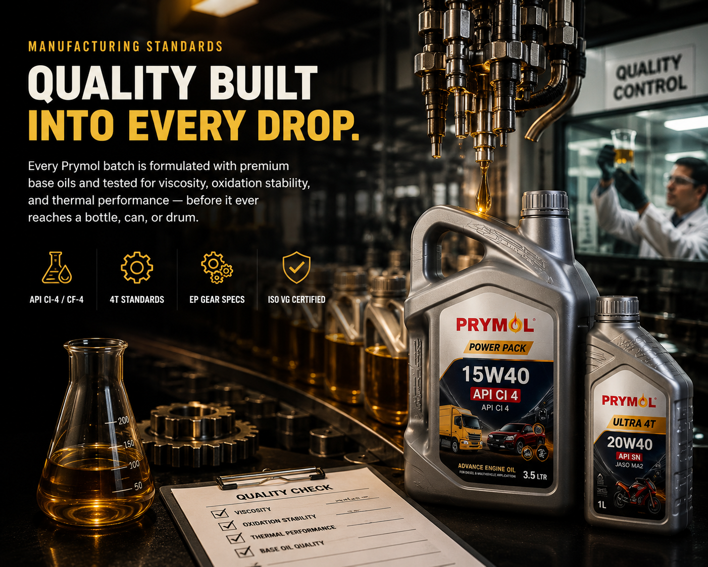 Prymol manufacturing quality control